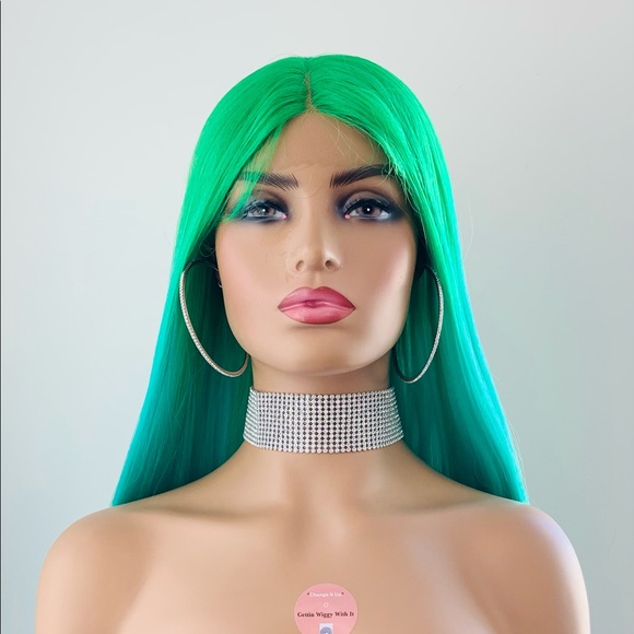 Gorgeous Ocean Green & Blue Premium Fiber Lace Front Wig! - Picture 11 of 14